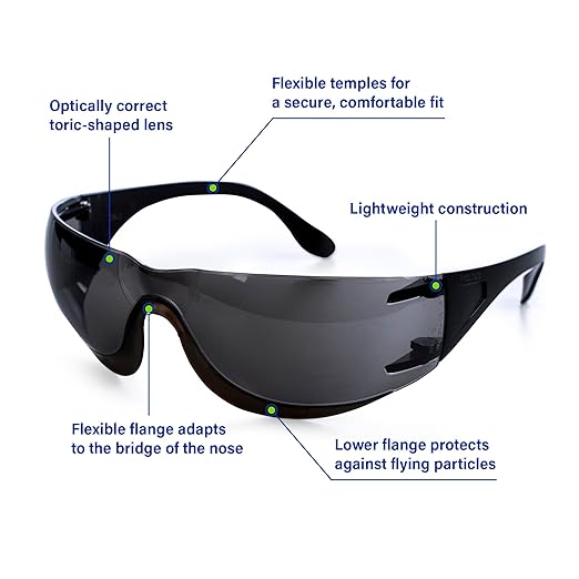 Adapt Moldex Safety Glasses (5001S-1), Smoke Lens with Black Frame, ANSI Z87.1 Certified, Anti-Fog, Scratch & UV Resistant, Unisex PPE Work Eyewear Protection for Men and Women (12-Pack)