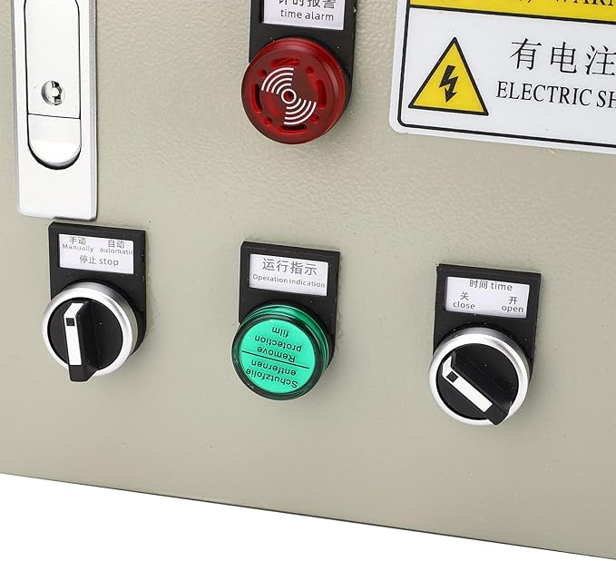 PID Temperature Controller Kit Voltage AC 100~240V with SSR 40DA Solid State Relay,K Type Thermocouple Sensor and Black Heat Sink,3 Phase 15KW High Accuracy Digital Display Smart Temp Control Box 380V