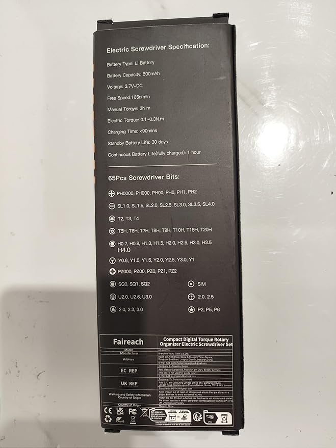 65-IN-1 Mini Electric Screwdriver Cordless, Precision Screwdriver Magnetic Bits Set with Case, 3 Torques Settings, LED lights, Portable Repair Tool Kit for Electronics Phone Watch