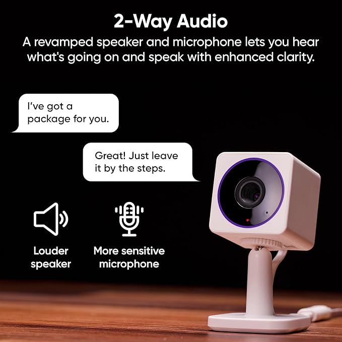 Wyze Cam OG Telephoto Indoor/Outdoor 1080p Wi-Fi Smart Home Security Camera with 3X Optical Zoom, Color Night Vision, Motion Detection, 2-Way Audio, Compatible with Alexa & Google Assistant, White