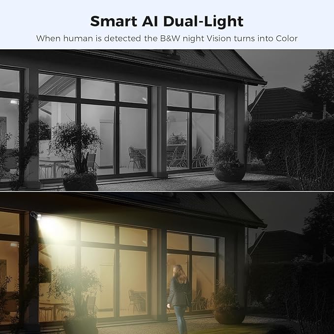 Hiseeu 3K Wired Outdoor Security Camera System with Audio,Smart Dual Light,5MP 8CH Surveillance DVR,8X5MP CCTV Cameras & 1TB Hard Drive,AI Human/Vehicle Detection,Smart Playback for Home Security