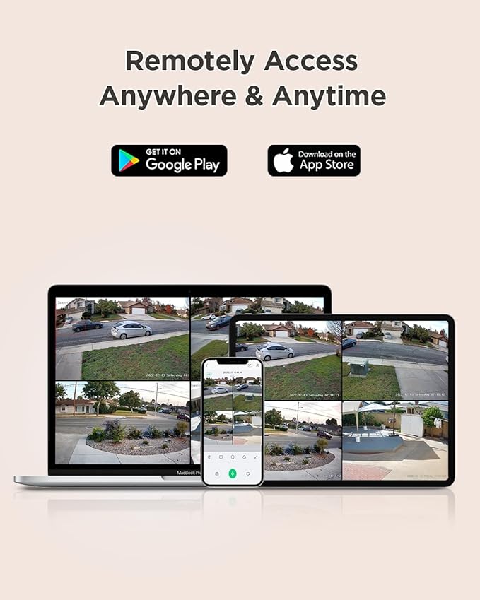 Security Camera System PoE, 4X 4MP Wired Bullet IP Cameras Outdoor Built-in Microphone, AI Human Vehicle Detection, 5MP 8CH NVR with 2TB HDD, Smart Color Night Vision, PB38F30408-4MD?Black