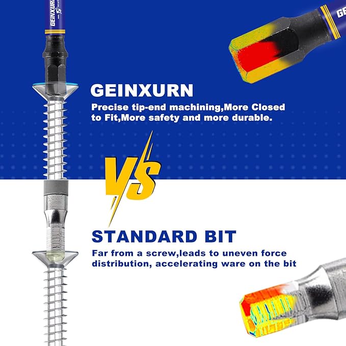 Impact Hex Screwdriver Bits Set,45 Pcs 2" Magnetic SAE (5/32",3/16",1/8",1/4") S2 Steel Multi Driver Bits with Storage Colorful Box