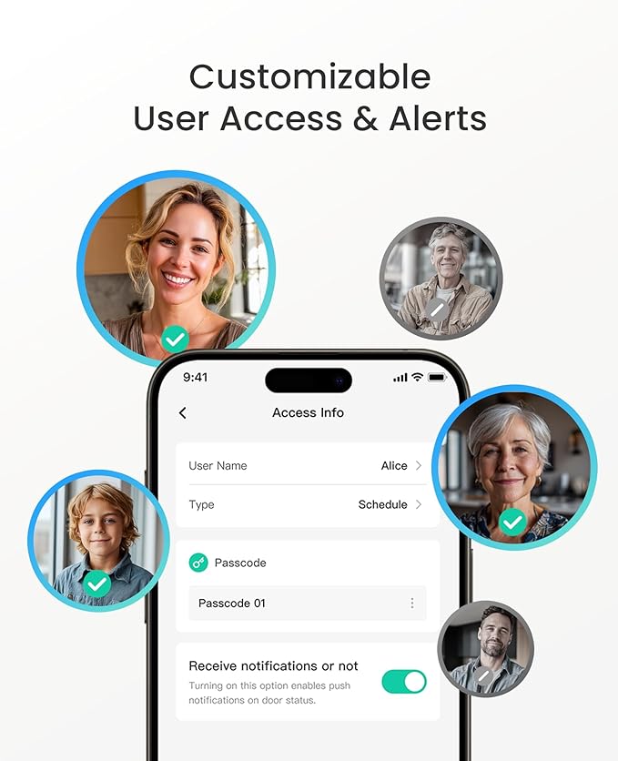 DESLOC Smart Lock D110 Plus, Fingerprint Keyless Entry Door Lock, Built-in Wi-Fi, App Remote Control, Smart Locks for Front Door, Keypad Deadbolt with LockVue Display, IP54, BHMA Grade3, Silver