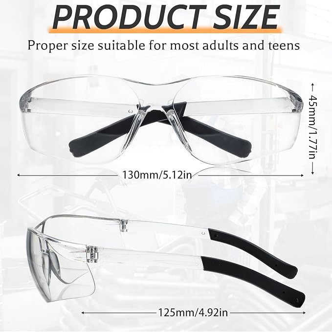 JDHXBMW Safety Glasses for Men Women ANSI Z87 UV Protective Eyewear Bulk Lab Goggles