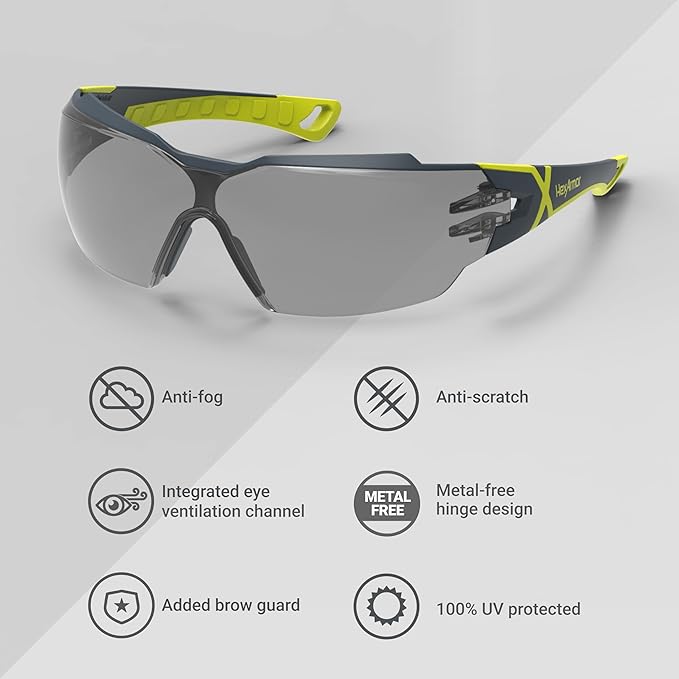 HexArmor MX300 Safety Glasses | Anti-Fog | ANSI Z87+ | 100% UV Protected