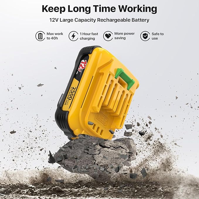 Laser Level,DEGLASERS Red/Green 4x360° Cross Line laser level with 12V Rechargeable Battery, Remote Controller, Magnetic Rotating Stand for Construction and Picture Hanging