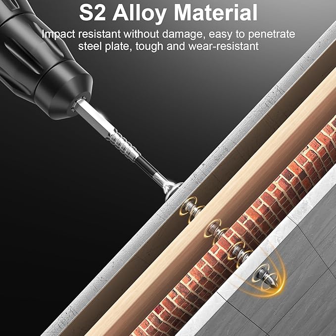 High Magnetic Screwdriver Drill Bit Set - 12Pcs K5 Impact Resistant Non Slip Bit - Magnetic Screwdriver Set - Screwdriver Bit Set - 25 50 65 70 90 150mm (12Pcs)