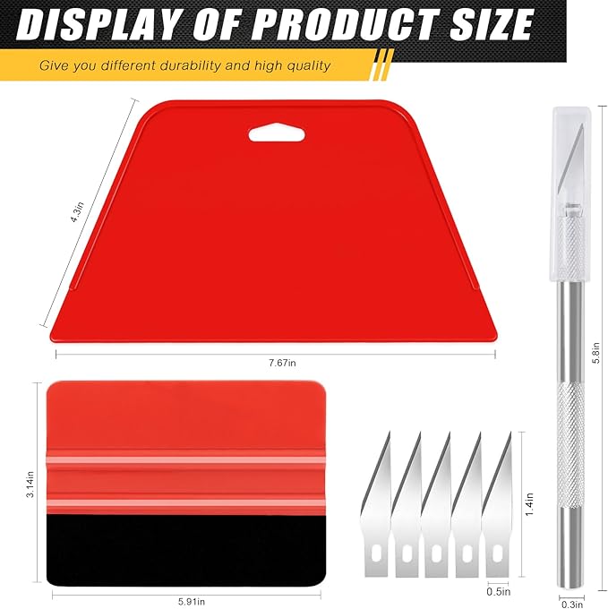 WRAPXERPT Wallpaper Tools Wallpaper Smoothing Tool Kit with Felt Squeegee for Vinyl Backsplash Tile,Bathroom,Window Film Application