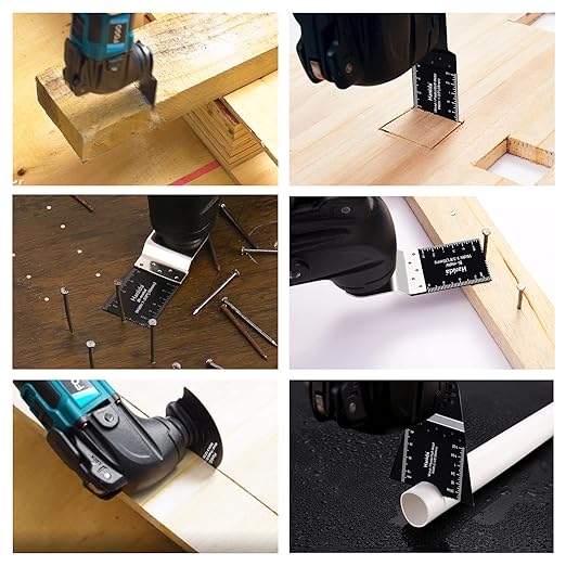 120 Pcs Oscillating Saw Blades Metal, Multitool Blades for Wood Plastics, Quick Release Oscillating Tool Blades fit Fein Multimaster Porter Cable Black Bosch Decker Dremel Ryobi Milwaukee