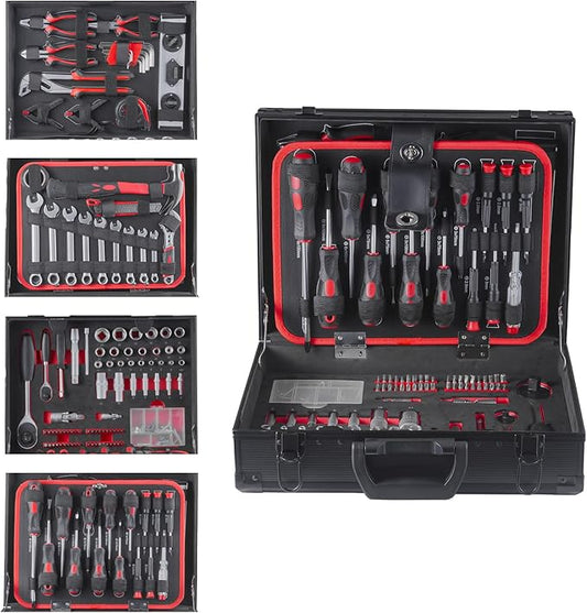 Tool Set –248pcs Comprehensive Mechanic Tools Kit with Durable Aluminum Box for Home & Professional Use