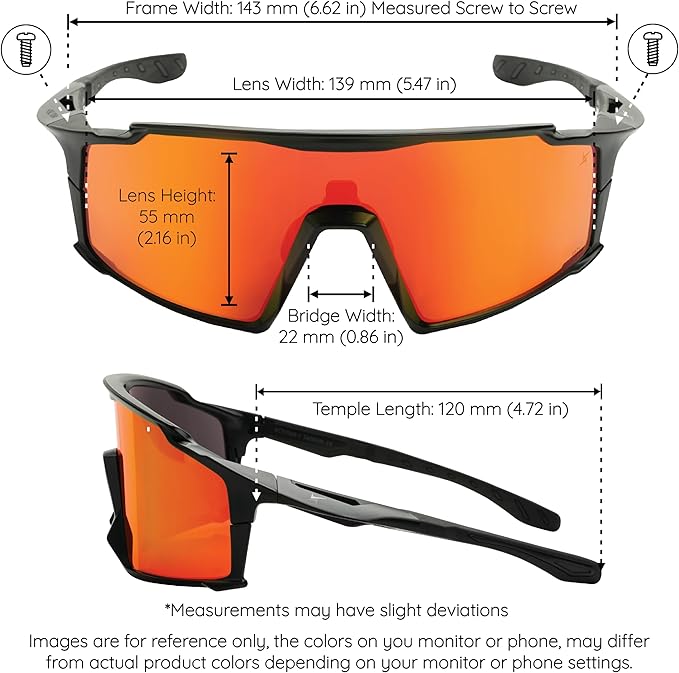X Power ANSI Z87+ Safety Shield Sunglasses Impact Resistant Polycarbonate Lens & Frame (Made In Taiwan)
