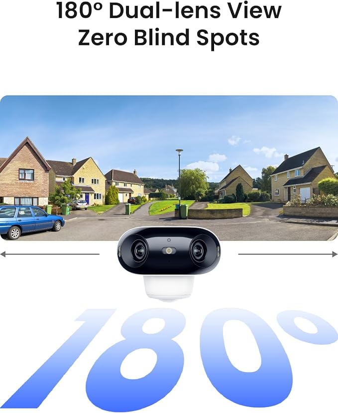 REOLINK 4K Dual-Lens 180° Outdoor Wireless Security Camera System, ColorX Night Vision, Solar Cameras with Local Encrypted Storage, 5G/2.4GHz WiFi 6, No Subscription, Home Hub with 2X Argus 4 Pro