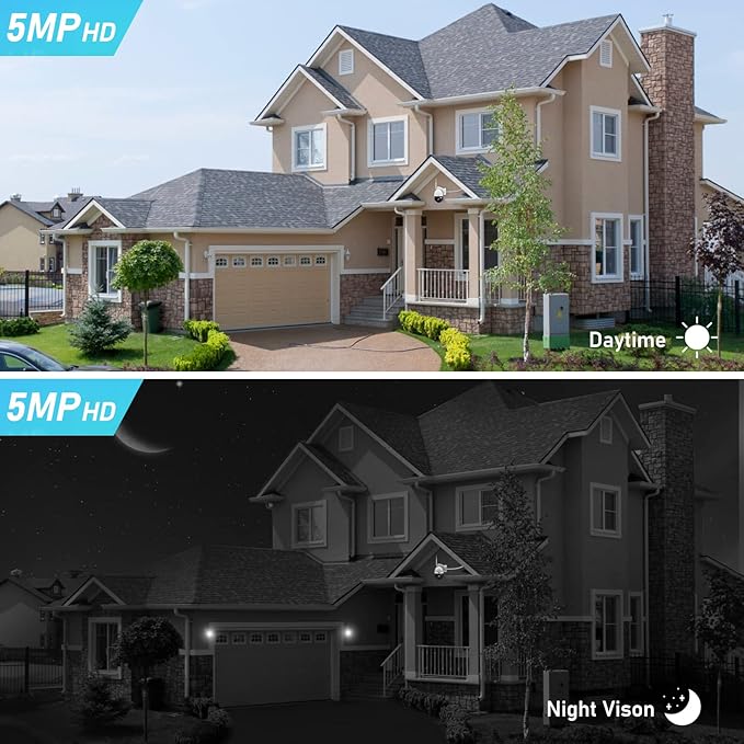 PTZ Camera Outdoor,5MP 20X Optical Zoom WiFi IP Camera with 360° Rotate and 1000ft View Distance/Human Detection & Auto Tracking/Two Way Audio/IP66 Waterproof/Night Vision