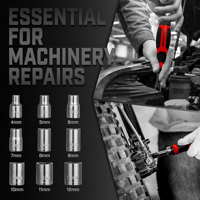 Multi Ratcheting Screwdriver Set: 56 IN 1 Magnetic Bits & Sockets with Case for Emergency Use At Home