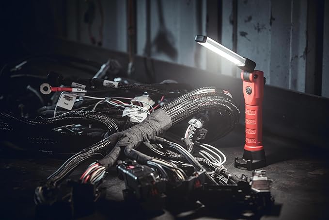 Streamlight 74854 Strion Switchblade 500-Lumen Rechargeable Multi-Function Compact Work Light With 120V/100V AC PiggyBack Charger, Red