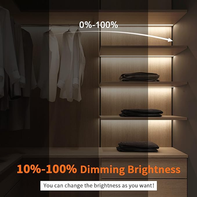 VST 16.4ft COB LED Strip Lights Natural White 4000K, 24V Dimmable LED Tape Light, 48w, 2640 LEDs, Ra 93+, IP30, Lighting for Kitchen, Cabinets, UL Listed (Power Source Not Included)