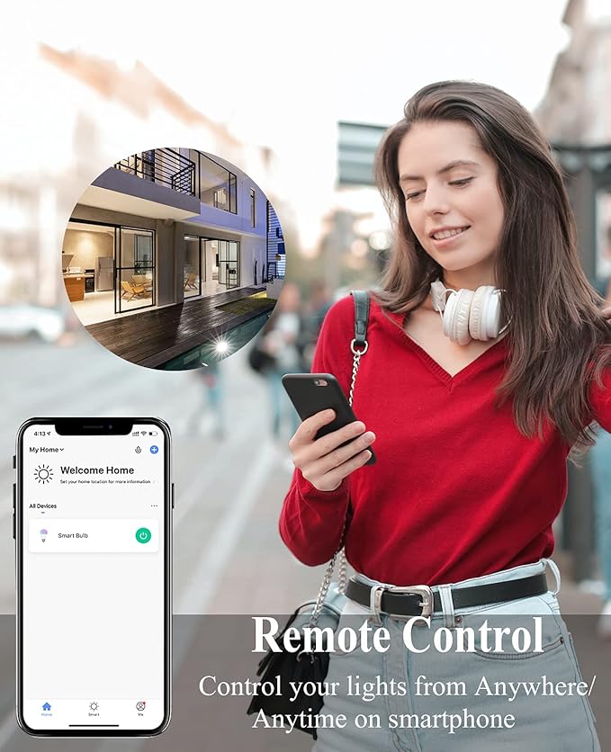 CMARS Smart E12 Base, Candelabra LED Bulbs Work with Alexa Google Home IFTTT, Dimmable and RGB Color Changing Tunable White Chandelier Light Bulbs (2.4 Ghz only) 8 Pack