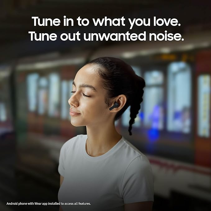 SAMSUNG Galaxy Buds 3 FE (2025) + Galaxy SmartTag2, True Wireless Bluetooth Earbuds, Active Noise Cancellation, Powerful Sound, Clear Calls, Long Lasting Battery, Black [US Version, 2 Year Warranty]