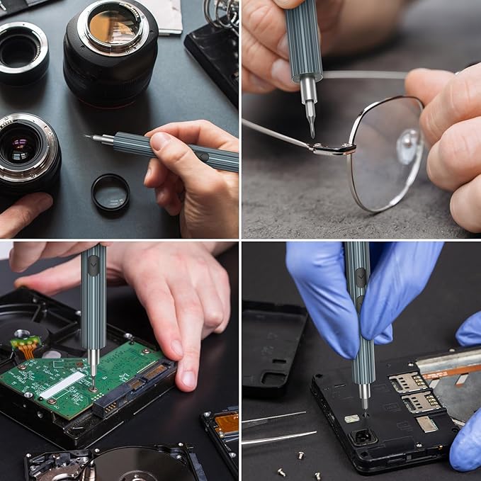 ORIA Electric Screwdriver, 52 in 1 Rechargeable Power Screwdriver Set, Cordless Electric Mini Screwdriver with Charging Dock, Display Screen, Adjustable Torque, LED Lights for Phone Laptop Watch