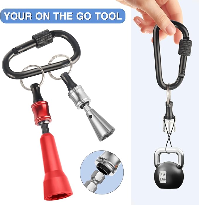 Wire Nut Twister,with 2pcs Bit Holders 1/4" Socket,Hex Shank Screwdriver Bit Holder,Wire Twisting Tool,Wire Nut Twister for Electrical Power Drill,Wire Twister for Quick Twisting Cable