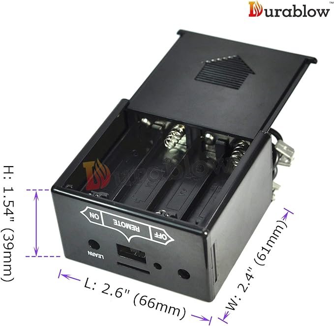 Durablow TR1003 On/Off Gas Fire Fireplace Remote Control Kit + Thermostat + Timer with LCD Screen for Millivolt Valve, IPI Module, Replaces Wall Switch | Thermostat Control Module