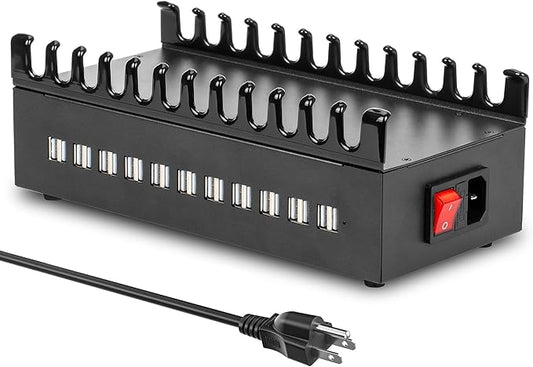 300W USB Charging Station, ALI SEA 22 Port USB Fast Charging Station for Multiple Devices, Multi Charger Station Organizer Compatible with Cellphone, Tablet, Kindle, iPad and More