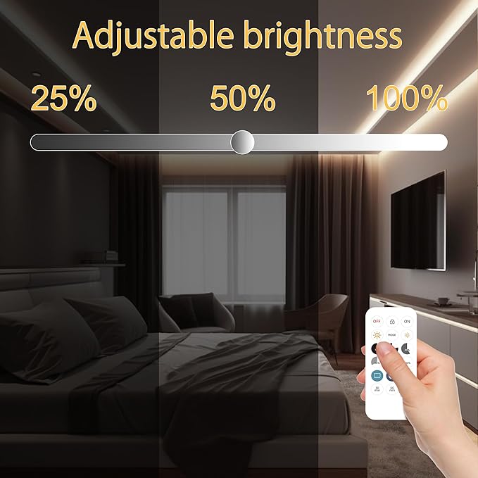 COB LED Strip Light with Remote, Dimmable 24.6FT/7.5M Flexible High Density LED Light,4000K Natural White 2400LEDs Super Bright LED Light Strip CRI 90+ for Bedroom,Kitchen,DIY Home Decoration