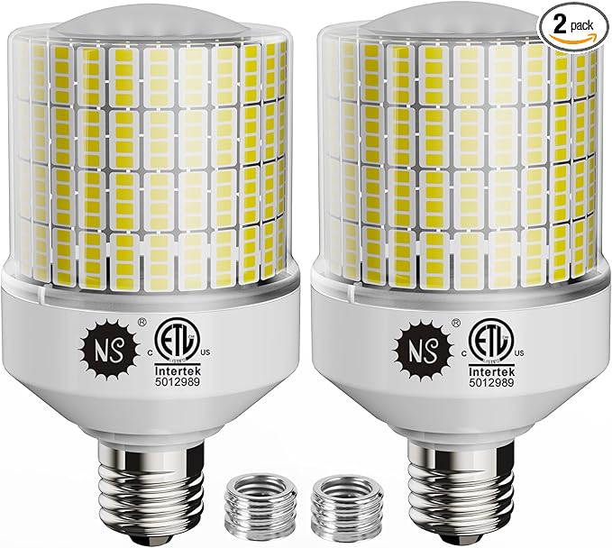 700W Equivalent 10500LM Corn Bulbs (1-Set) - 90% Energy Saving, IP65 Waterproof, E26/E39, 70W 3000K Warm, Warehouse High Bay Lights, ETL/FCC/ROHS/CE Certified, Not Dimmable