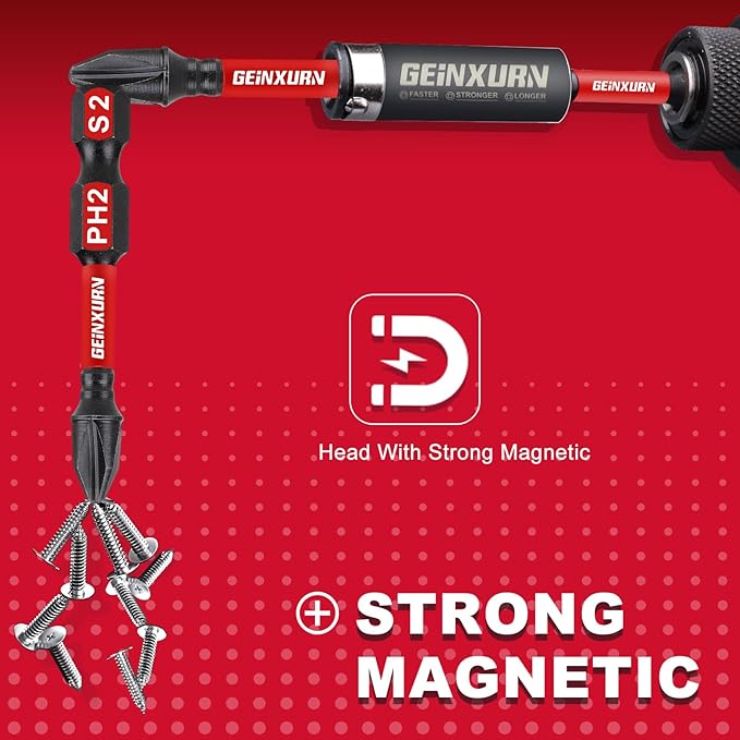 Impact Phillips Screwdriver Bits Set,45 Pcs 2" Magnetic(PH1/PH2/PH3) S2 Steel Multi Driver Bits with Storage Colorful Box