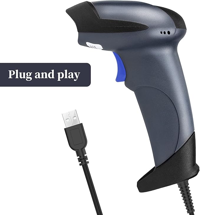 NETUM 2D Barcode Scanner with Stand USB 2.0 Wired QR Code Imager Automatic Barcode Reader Handhold Scanner Gun with USB Cable for Laptops, Computers, Cashier, POS -M5S