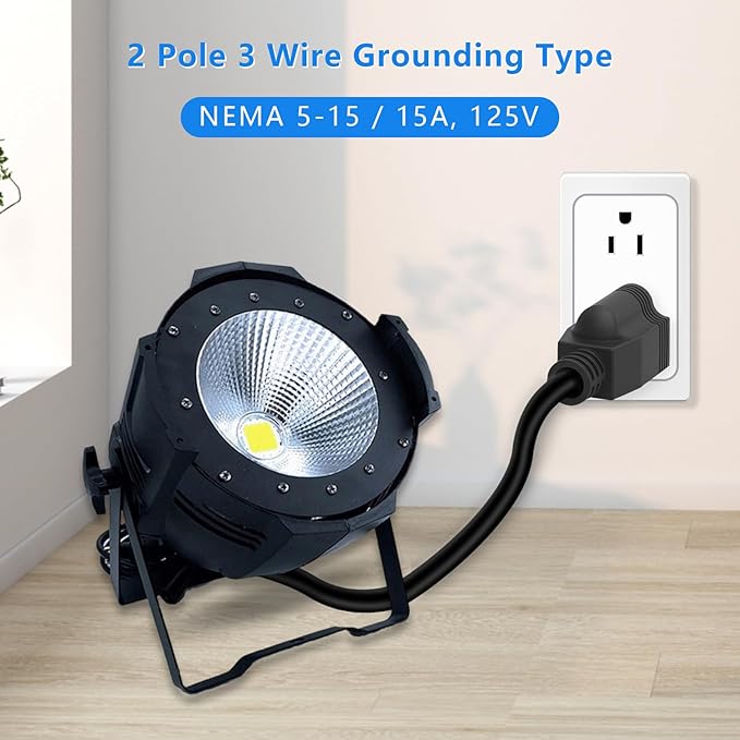 3 Prong Replacement Plug, 6 Pack Extension Cord Ends, Replacement Plugs 3 Prong with 1 Screwdriver, Neutral Ground Bonding Plugs, 3 Wire MalePlug, Power Plug Replacements, Black