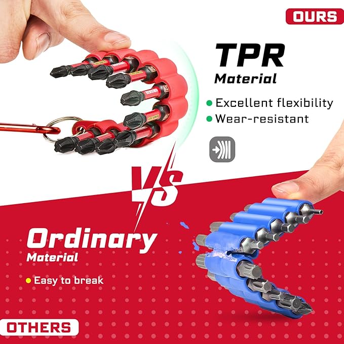 Impact Phillips Screwdriver Bits Set,20 Pieces 2”Magnetic(PH1/PH2/PH3) S2 Steel Multi Cross Driver Bits and 1 Pc Bit Holder with Soft Hanging Strips