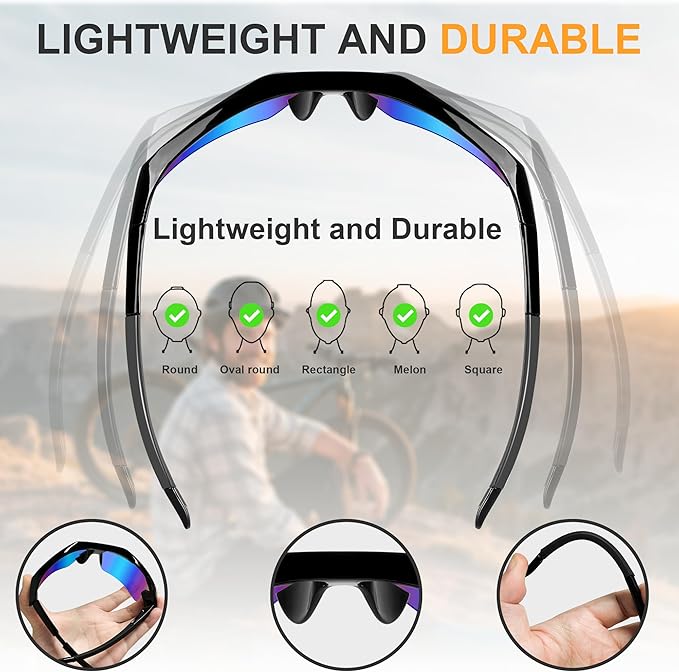 Safety Glasses Goggles for Men, Anti Scratch ANSI z87+ Compliant UV Protection Protective Eyewear Rubber Non-slip Leg