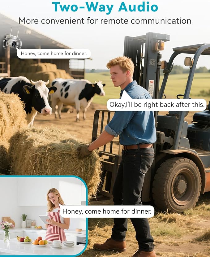 Solar Security Cameras Wireless Outdoor - 4G LTE Battery Powered Cameras for Home Security, 360°View PTZ, IP66 Waterproof, 2K HD Color Night Vision, Human Tracking, 2-Way Audio, SD/Cloud Storage