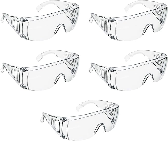 EISCO Vented Safety Glasses - Anti-Fog, Impact Resistant - UV Protection - Sideshield - Fits Over Eyeglasses - Ideal for Labs