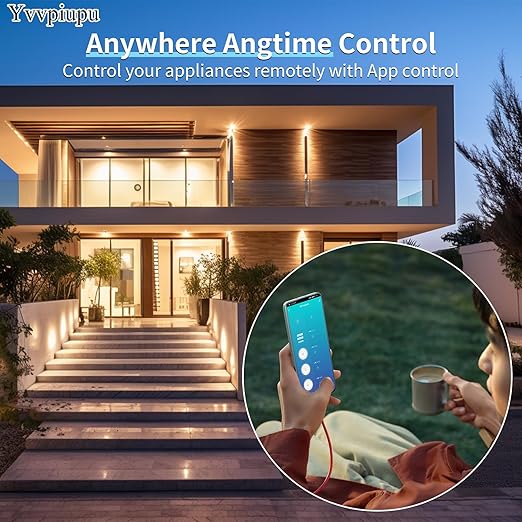 Smart WiFi Light Switch, No Hub Required, Compatible with Alexa and Google Assistant, Single Pole, White (Black)