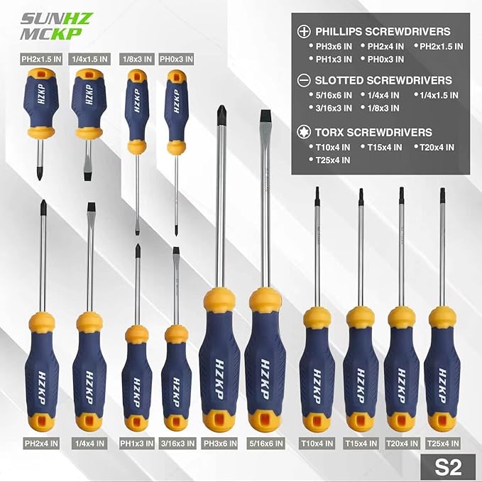 SUNHZMCKP Magnetic Screwdriver Set 66-Piece, S2- Alloy Tool Steel, Includes Slotted/Phillips/Torx Mini Precision Screwdrivers, Replaceable Screwdriver Bits With Sturdy tool box