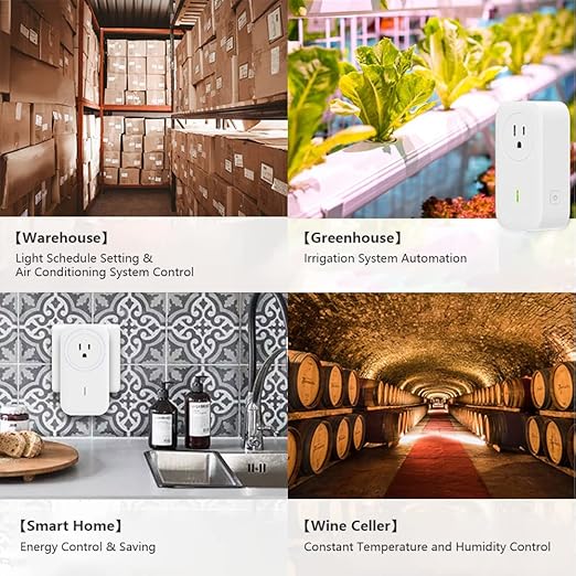 UBiBot SP1 Smart Plug, WiFi Outlet Socket Remote Control, Compatible with Alexa & IFTTT, Energy Monitoring and Timer Function, Delayed Switch, Temperature Monitoring (2.4G WiFi only, No hub Required)