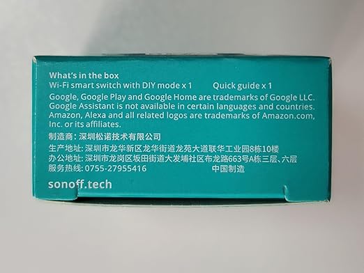 SONOFF Mini R2 10A Smart WiFi Wireless Light Switch, Universal DIY Module for Smart Home Automation Solution, Works with Amazon Alexa & Google Home, No Hub Required