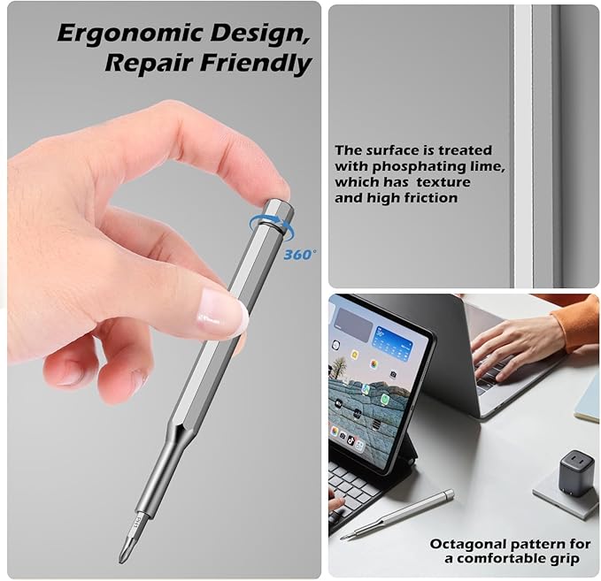 25 in 1 Mini Precision Screwdriver Set, Dlnope Professional Magnetic Tiny Repair Tool Kit for Phone, Macbook, Computer, Watch, Laptop, Ring Doorbell, Eyeglass, Electronic, Screw Driver [Bearing Steel]