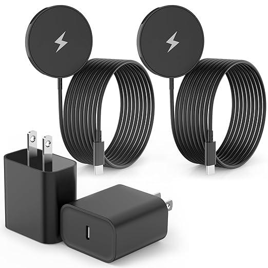 Magnetic Wireless Charger for iPhone 16, 2Pack 10FT 15W Fast Mag-Safe Charger, Wireless Charging Pad with USB C Fast Charging Block for iPhone 16 Pro Max/15/14/13/12/Plus/Pro/Pro Max,AirPods 3/2/Pro 2