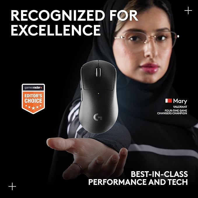 Logitech G PRO X Superlight 2 Wireless Gaming Mouse, 60g Pro-Grade with 5 Programmable Buttons, 44k DPI Sensor, 8kHz Report Rate, USB-C Charging for PC/Mac - Magenta