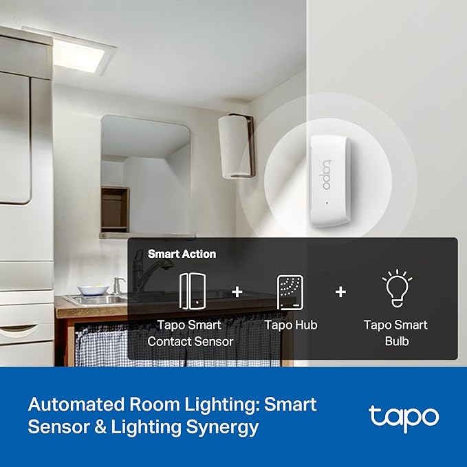 Tapo Door Sensor Starter KIT, Matter Compatible, 3X Smart Door Window Contact Sensor and 1x Smart Hub with Built-in Chime, Smart Automation, Real-Time Notification, T31 KIT