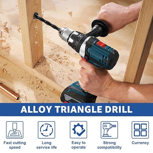 12Pcs Concrete Drill Bit Set Alloy Masonry Drill Bit Set Cross Head Tile 3/4/5/6/8/10/12mm Durable Drilling Hole for Concrete Glass Ceramic Tile Wood Marble