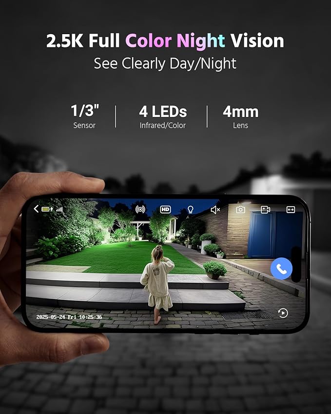 ANNKE Solar Wireless Security Camera Outdoor 4MP, 5MP Surveillance Home System, 4CH and 2 Bullet Cam-Kit, Color Night Vision, Spotlight Smart Alarm, PIR&Human Detection, 2-Way Audio, 64GB Memory Card