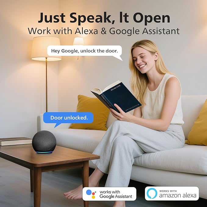 Philips WiFi Smart Lock, Smart Locks for Front Door, Keyless Entry Door Lock, Smart Lock Keypad Deadbolt, Buit-in WiFi, APP Remote Access, Auto Locking, Work with Alexa & Google Assistant