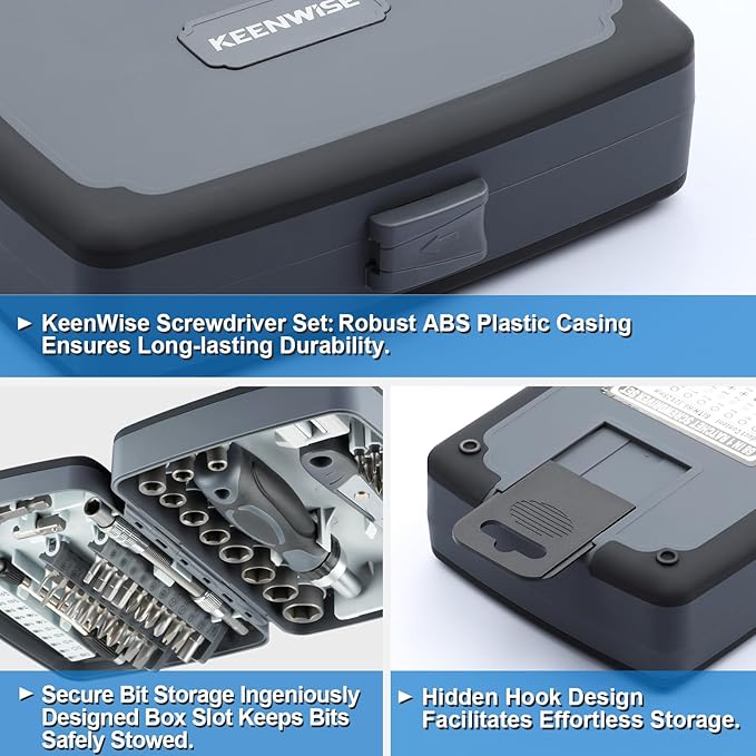 Ratchet Screwdriver Set, 68-in-1 Multi-Tool with 180° Rotatable Handle, High-Density CRV Steel Precision Bits, Magnetic Tip, Ergonomic Grip, for Computer, Bike, Car, Home Repairs (9902B)