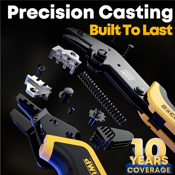 Spade Connector Crimping Tool Kit with Wire Strippers for 24-14 AWG Spade Connector Crimper