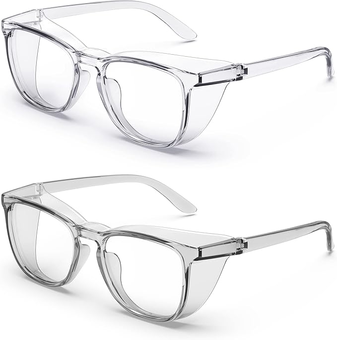 Stylish Safety Glasses, Clear Anti-Fog Anti-Scratch Protective Glasses For Men And Women